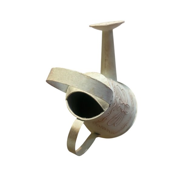 Cracker Barrel Metal Watering Can Bee Design Handle 6" tall Decorative - Picture 6 of 7